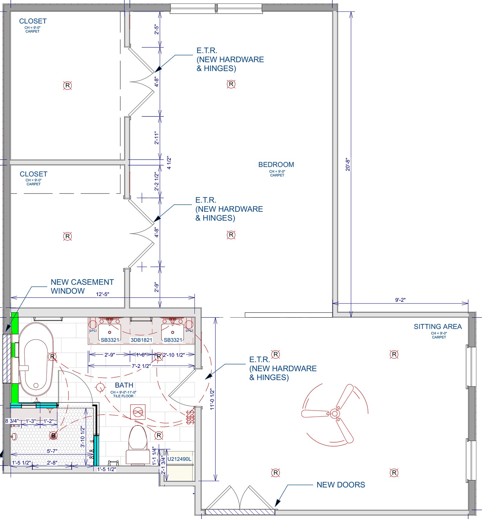 LBK Design Build - Lansdale Bathroom Remodel (Proposed)