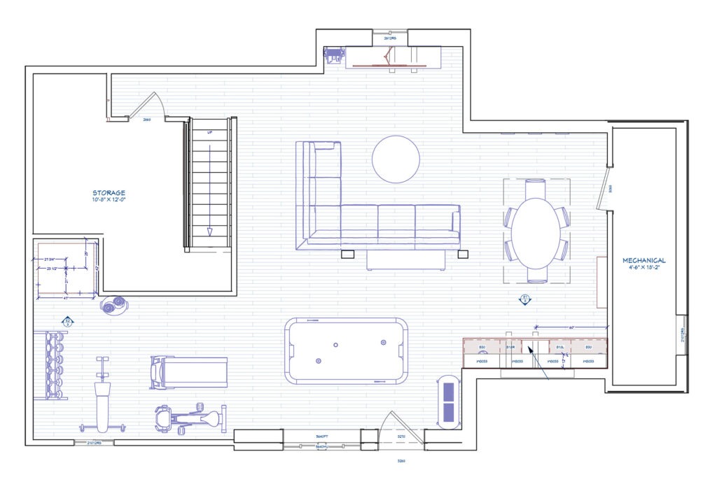 LBK Design Build - Doylestown Basement Remodel -Proposed