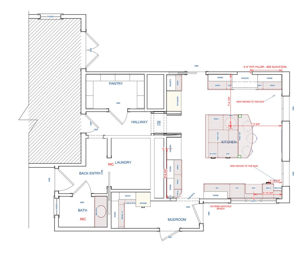 LBK Design Build - Doylestown Kitchen and Mudroom Remodel - Proposed Layout
